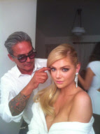 Kate Upton getting ready for the Oscars 