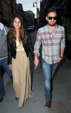 Exkl: Caleb Followill und seine Ehefrau Lily Aldridge beim Scotts Restaurant in London