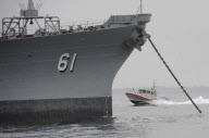USS Iowa arrvies in Los Angeles
