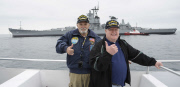 USS Iowa arrvies in Los Angeles
