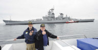 USS Iowa arrvies in Los Angeles