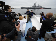 USS Iowa arrvies in Los Angeles