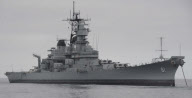 USS Iowa arrvies in Los Angeles