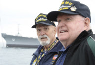 USS Iowa arrvies in Los Angeles