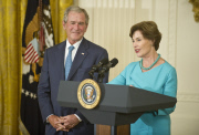George Bush and Barbara Bush official portraits unveiling ceremony, Washington, D.C., America - 31 May 2012