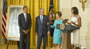 George Bush and Barbara Bush official portraits unveiling ceremony, Washington, D.C., America - 31 May 2012