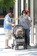 Sharon Osbourne shops with Jack, Lisa, and baby Pearl in West Hollywood