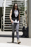 *EXCLUSIVE* Russell Brand meets with a sexy blonde in Culver City