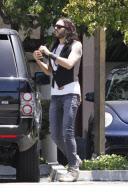 *EXCLUSIVE* Russell Brand meets with a sexy blonde in Culver City