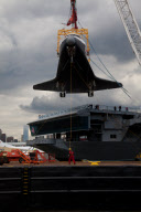 Shuttle new home on Intrepid 