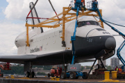Space Shuttle Enterprise Lifted onto the USS Intrepid, New York, America - 06 Jun 2012