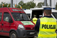 Grenzkontrollen am Grenzübergang Swiecko-Frankfurt (Oder)