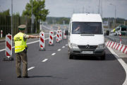 Grenzkontrollen am Grenzübergang Swiecko-Frankfurt (Oder)