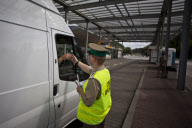 Grenzkontrollen am Grenzübergang Swiecko-Frankfurt (Oder)
