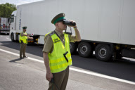 Grenzkontrollen am Grenzübergang Swiecko-Frankfurt (Oder)