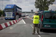 Grenzkontrollen am Grenzübergang Swiecko-Frankfurt (Oder)