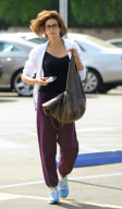Teri Hatcher Braves The Wind To Run Errands