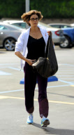 Teri Hatcher Braves The Wind To Run Errands