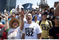 MEXICO: YO SOY 132 PROTEST IN MEXICO CITY
