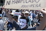MEXICO: YO SOY 132 PROTEST IN MEXICO CITY