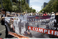 MEXICO: YO SOY 132 PROTEST IN MEXICO CITY