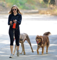 Amanda Seyfried Hikes With Her Pup