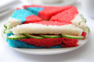 Delicatessan creates red, white and blue bread to mark Queen's Diamond Jubilee, Wells next the Sea, Norfolk, Britain - 03 May 2012