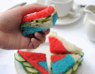 Delicatessan creates red, white and blue bread to mark Queen's Diamond Jubilee, Wells next the Sea, Norfolk, Britain - 03 May 2012