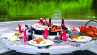 The boat with a built-in barbecue grill, America,  - Jun 2012