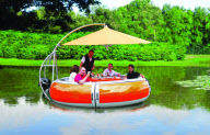 The boat with a built-in barbecue grill, America,  - Jun 2012