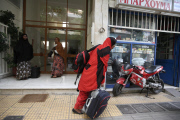 Members of Golden Dawn far-right party outside the church of Agios Panteleimonas, Athens, Greece - 12 May 2012
