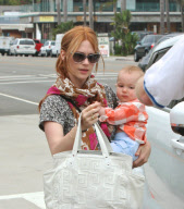 January Jones Takes Xander to a Father's Day {Party