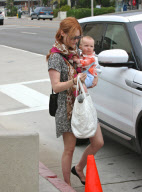 January Jones Takes Xander to a Father's Day {Party