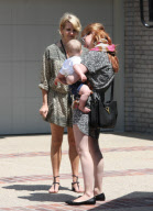 January Jones Takes Xander to a Father's Day {Party