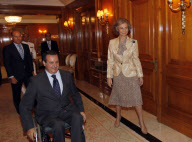 La reina Sofia se reune con el Consejo del Real Patronato sobre Discapacidad en Madrid.