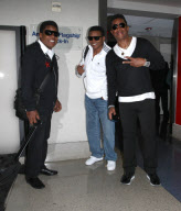 Tito, Jackie And Jermaine Jackson Arriving For A Flight At LAX
