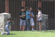 *EXCLUSIVE* John "Jack" Christopher Depp III plays with friends