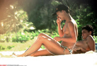 SAINT BARTHELEMY: VANESSA PARADIS NUDE ON THE BEACH