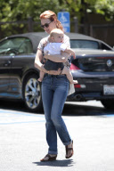 January Jones and Xander do lunch in Pasadena