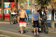 *EXCLUSIVE* Casper Smart showing off his abs in Rio
