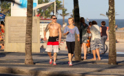 *EXCLUSIVE* Casper Smart showing off his abs in Rio