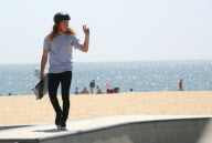 Shaun White Filming A Skate Video In Venice Beach