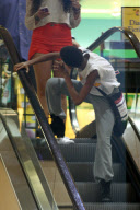 *EXCLUSIVE* Willow Smith get's jiggy with it on an escalator at Barnes and Noble