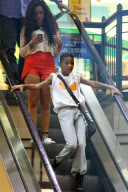 *EXCLUSIVE* Willow Smith get's jiggy with it on an escalator at Barnes and Noble