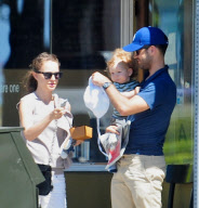 Natalie Portman, Her Husband Benjamin, And An Adorable Baby Aleph Get Lunch in Hollywood