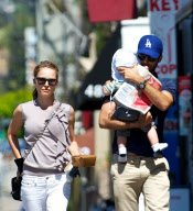 Natalie Portman, Her Husband Benjamin, And An Adorable Baby Aleph Get Lunch in Hollywood