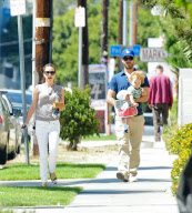Natalie Portman, Her Husband Benjamin, And An Adorable Baby Aleph Get Lunch in Hollywood
