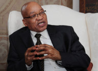President Jacob Zuma during an interview in Johannesburg, South Africa - 11 Apr 2012