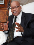 President Jacob Zuma during an interview in Johannesburg, South Africa - 11 Apr 2012