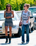 A Very Happy Olivia Wilde Navigates With Her iPhone in Venice